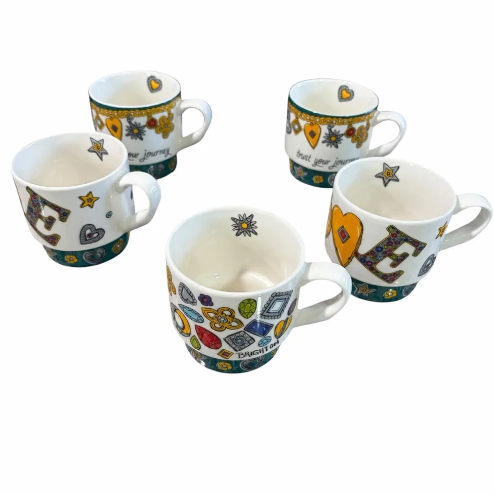 BRIGHTON JEWEL CHARM COFFEE MUGS – REPLACEMENT *****SINGLE CUPS****